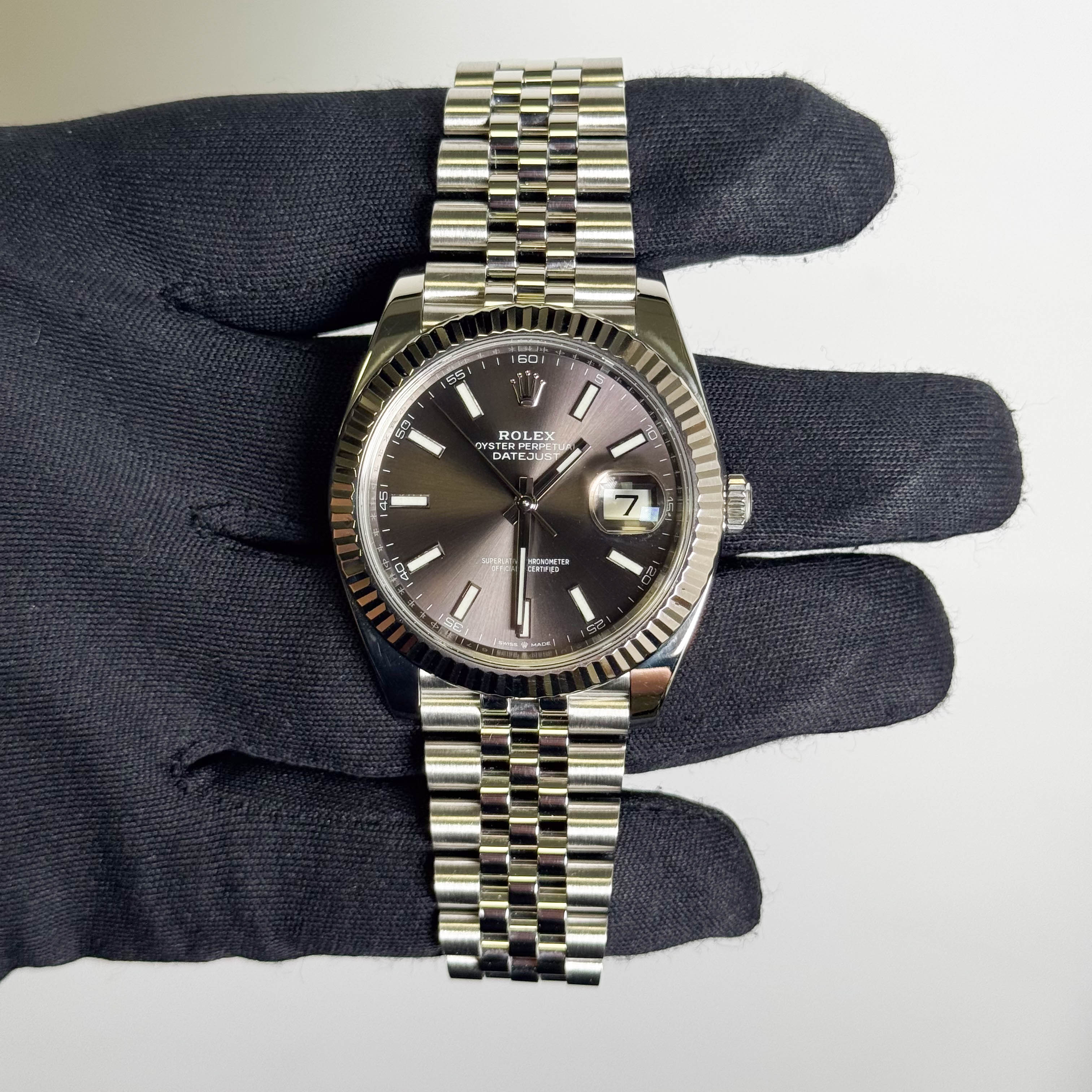 Rolex Datejust 41mm Rhodium Dial Watch Ref# 126334 - Happy Jewelers Fine Jewelry Lifetime Warranty