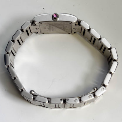 Cartier Tank Francaise 20mm Pink MOP Dial Watch Ref# W51028Q3