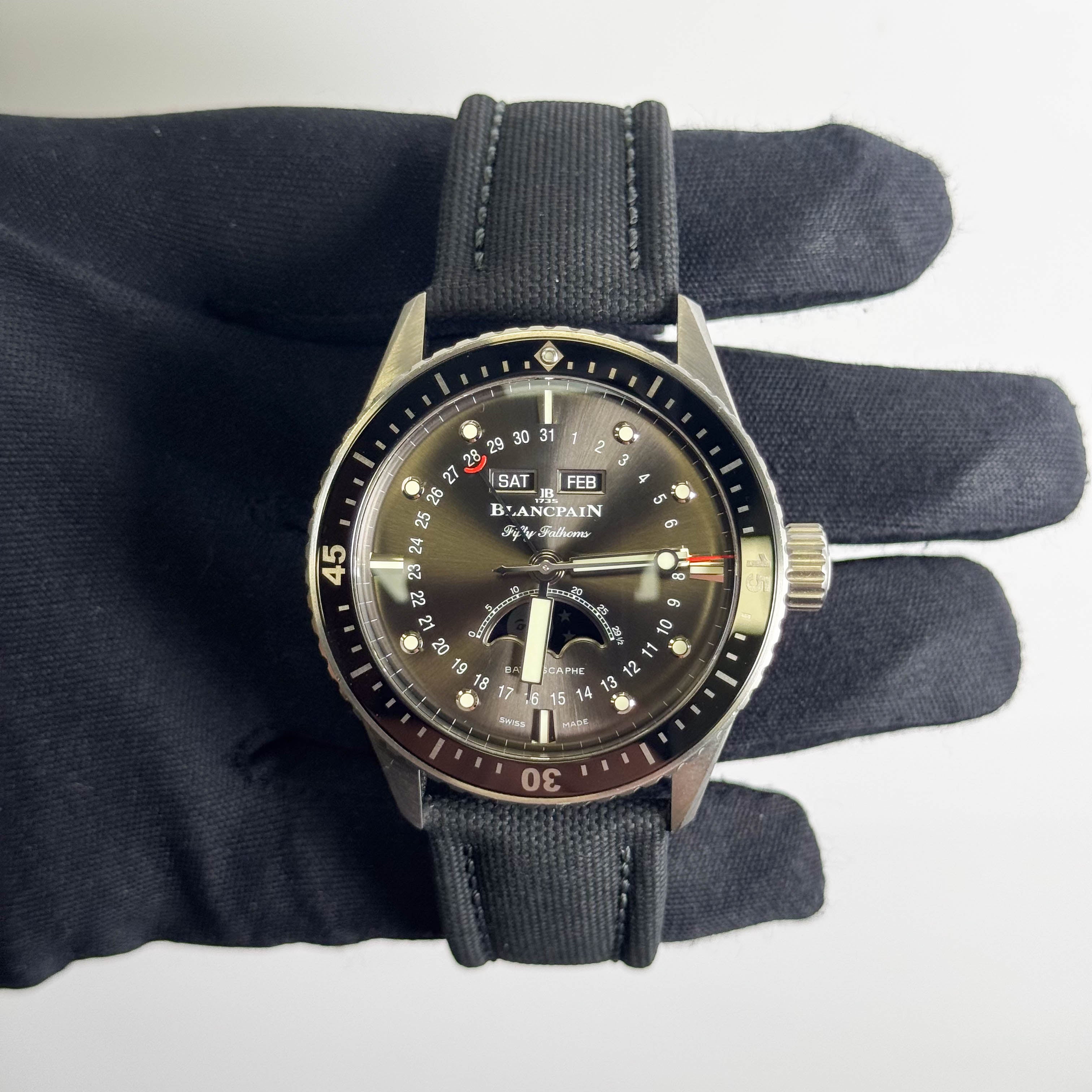 Blancpain Fifty Fathoms 45mm Black Dial Watch Ref# 5054-1110- B52A - Happy Jewelers Fine Jewelry Lifetime Warranty