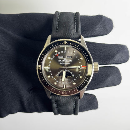 Blancpain Fifty Fathoms 45mm Black Dial Watch Ref# 5054-1110- B52A - Happy Jewelers Fine Jewelry Lifetime Warranty