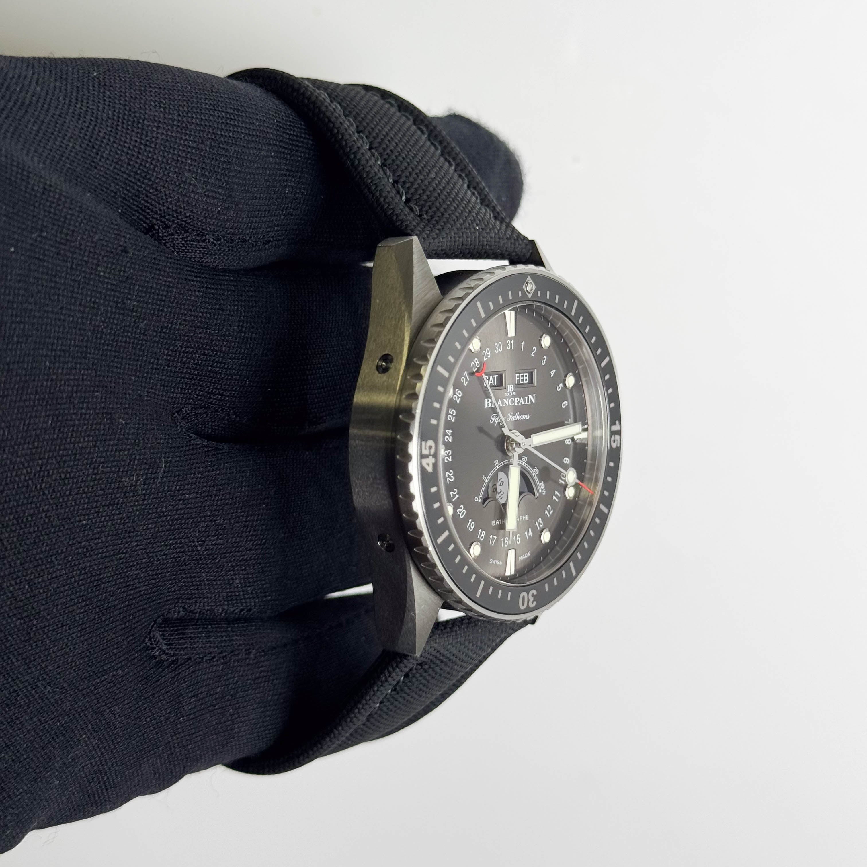 Blancpain Fifty Fathoms 45mm Black Dial Watch Ref# 5054-1110- B52A - Happy Jewelers Fine Jewelry Lifetime Warranty