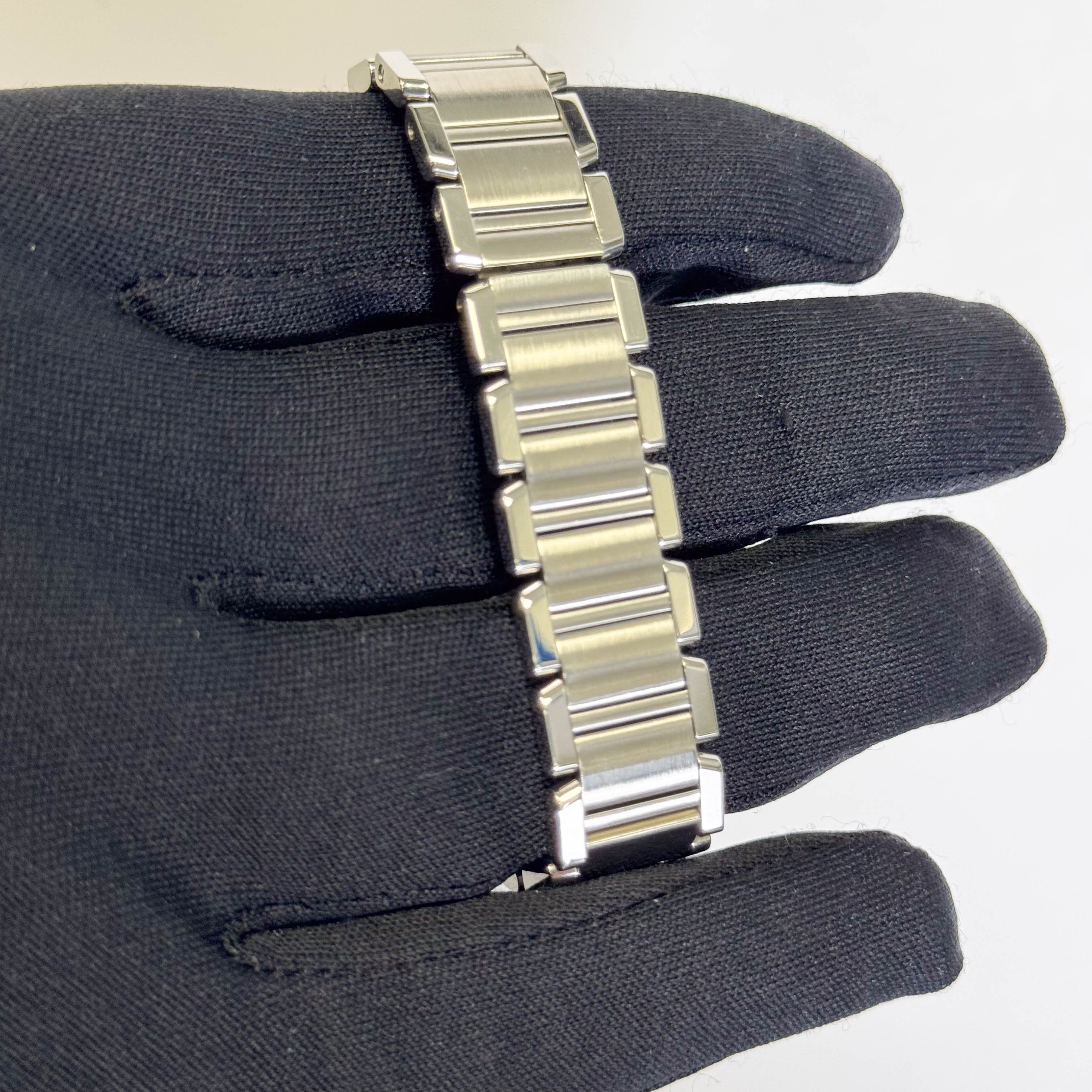 Cartier Tank Francaise 20mm Pink MOP Dial Watch Ref# W51028Q3