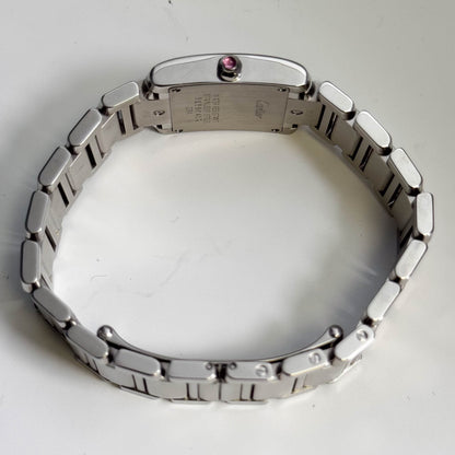 Cartier Tank Francaise 20mm Pink MOP Dial Watch Ref# W51028Q3