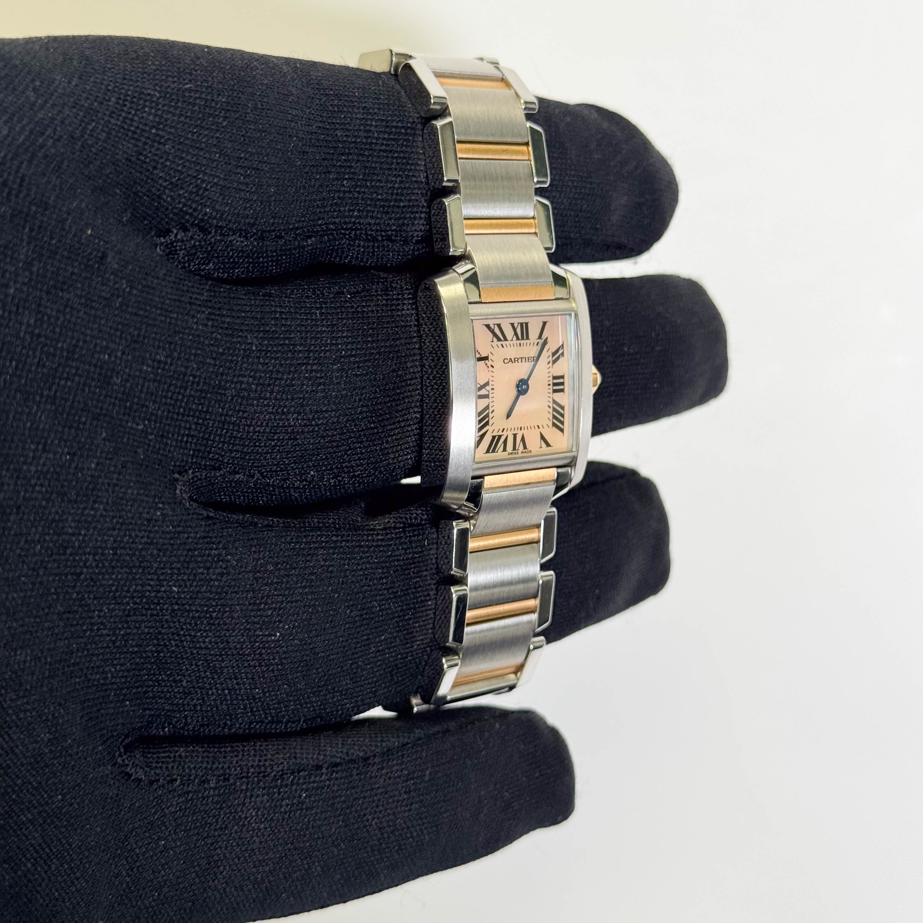 Cartier Tank 20mm Pink Dial Watch Ref# W51027Q4