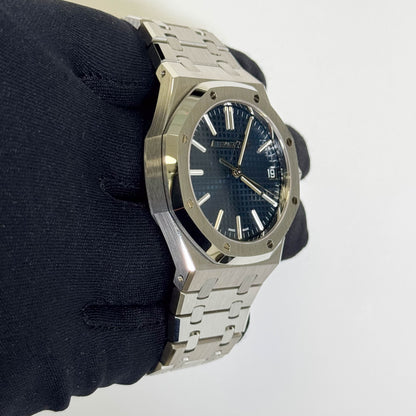 Audemars Piguet Royal Oak 41mm Blue Dial Watch Ref# 15510ST.OO.1320ST.01 - Happy Jewelers Fine Jewelry Lifetime Warranty