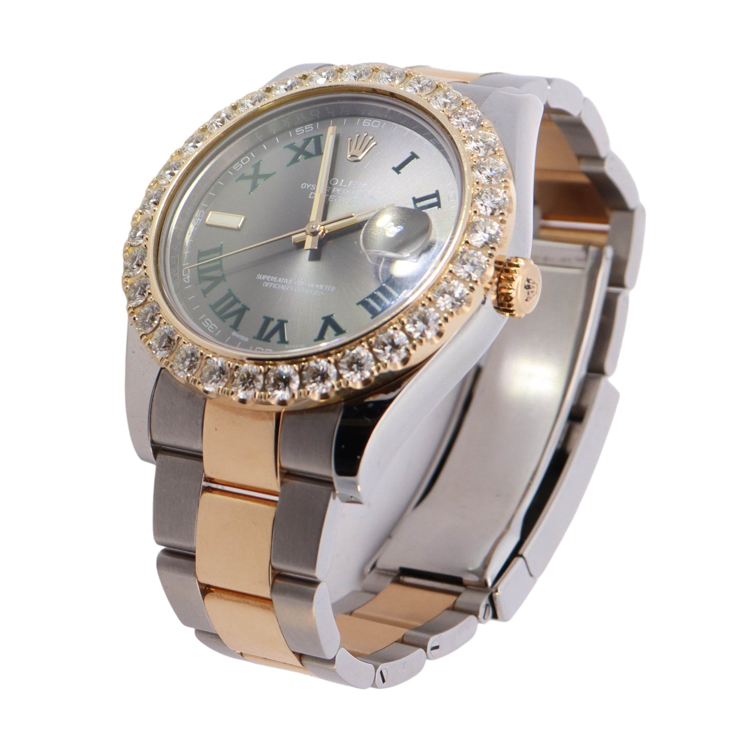 Rolex Datejust II Two-Tone Stainless Steel & Yellow Gold 41mm Wimbledon Roman Dial Watch   Reference #: 116333 - Happy Jewelers Fine Jewelry Lifetime Warranty