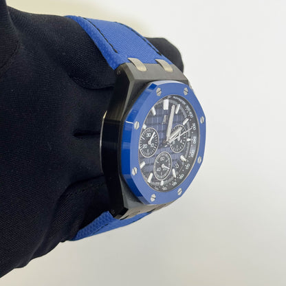 Audemars Piguet Royal Oak Offshore 43mm Blue Dial Watch Ref# 26420CE.OO.A043VE.01 - Happy Jewelers Fine Jewelry Lifetime Warranty
