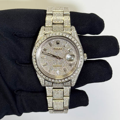 Rolex Datejust 41mm Pave Dial Watch Ref# 116300 - Happy Jewelers Fine Jewelry Lifetime Warranty