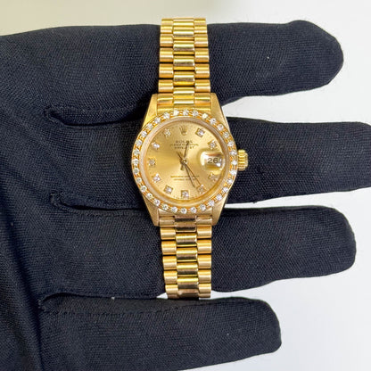 Rolex Datejust 26mm Champagne Dial Watch Ref# 69178 - Happy Jewelers Fine Jewelry Lifetime Warranty