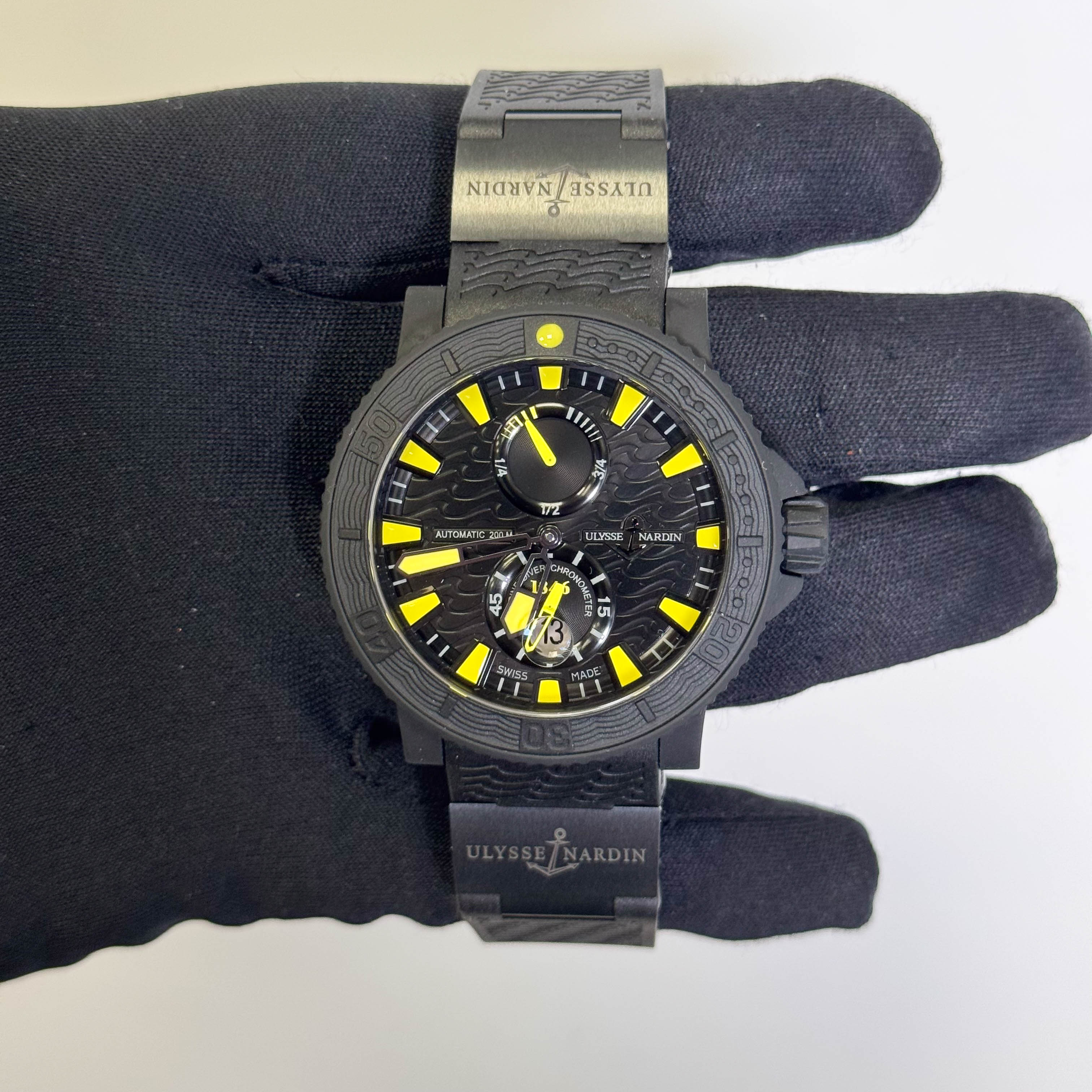 Ulysse Nardin Diver Black Sea 46mm Black Wave Dial Watch Ref# 263-92-3C/924 - Happy Jewelers Fine Jewelry Lifetime Warranty