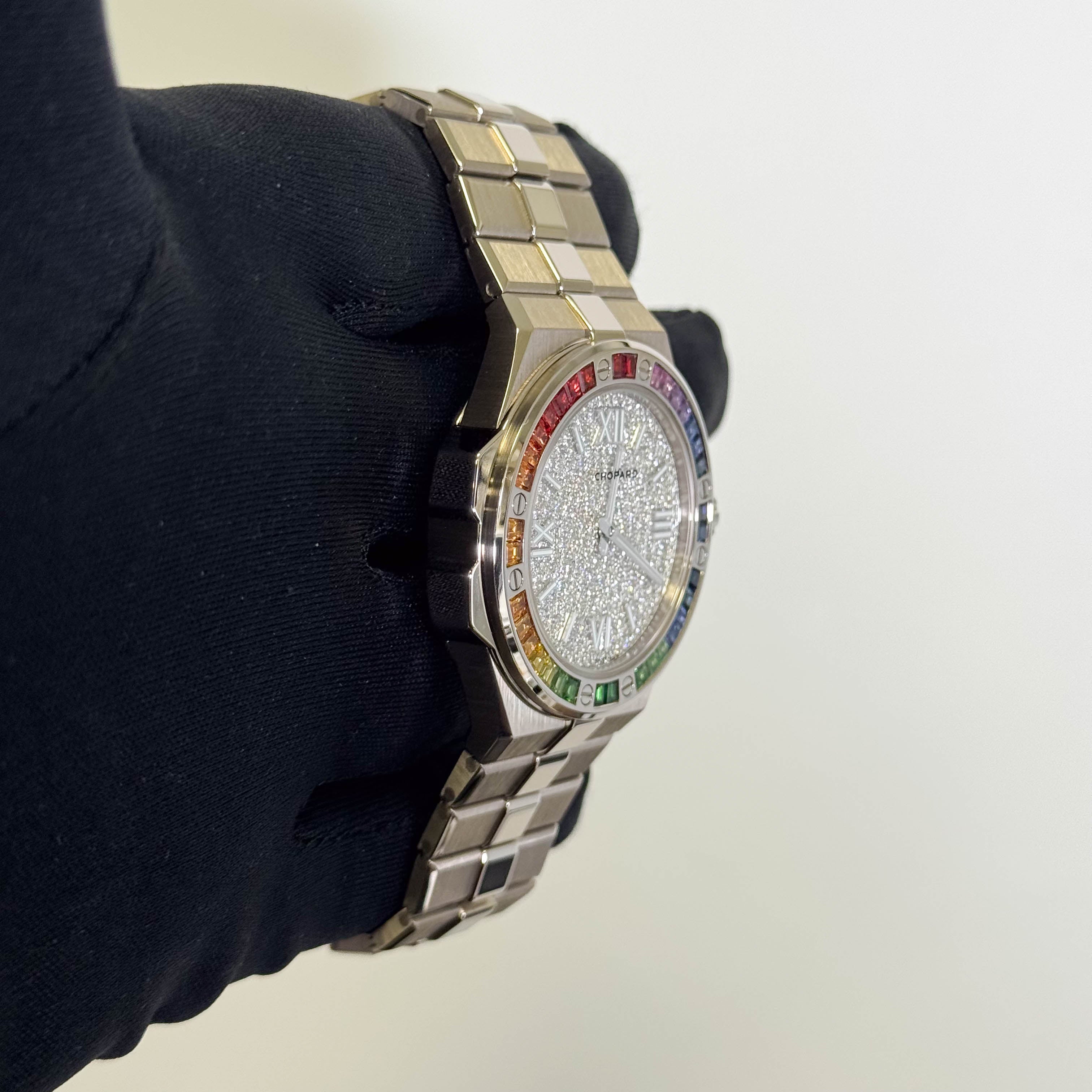 Chopard Alpine Eagle 41mm Pave Diamond Dial Watch Ref# 295363-1006