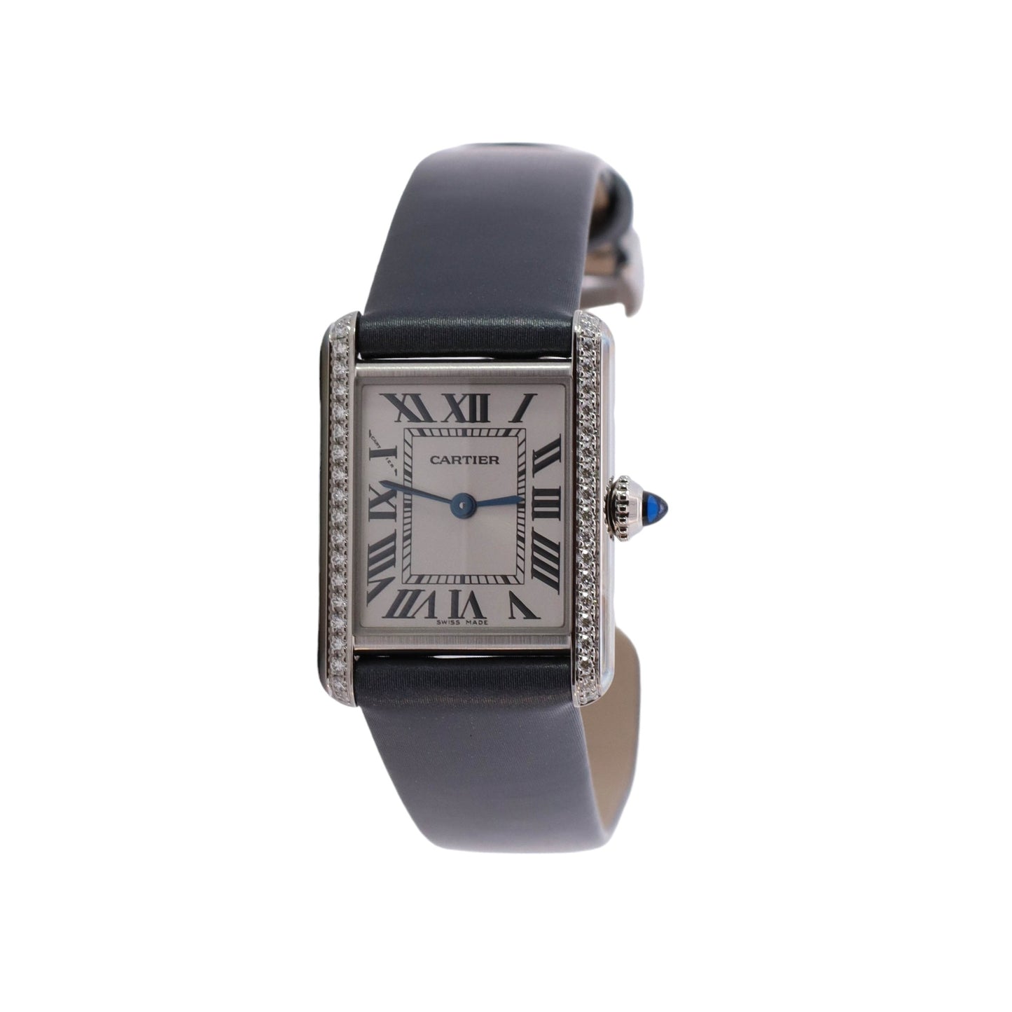 Cartier Tank Must Stainless Steel 29x22 Small Model Silver Roman Dial Watch Reference #: W4TA0016 - Happy Jewelers Fine Jewelry Lifetime Warranty