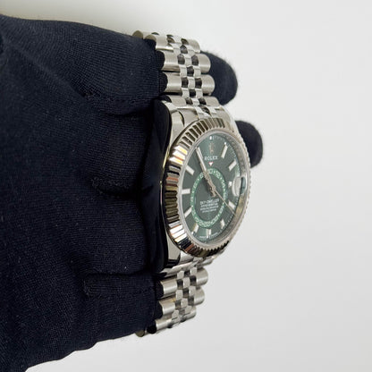 Rolex Sky-Dweller 42mm Green Dial Watch Ref# 336934 - Happy Jewelers Fine Jewelry Lifetime Warranty