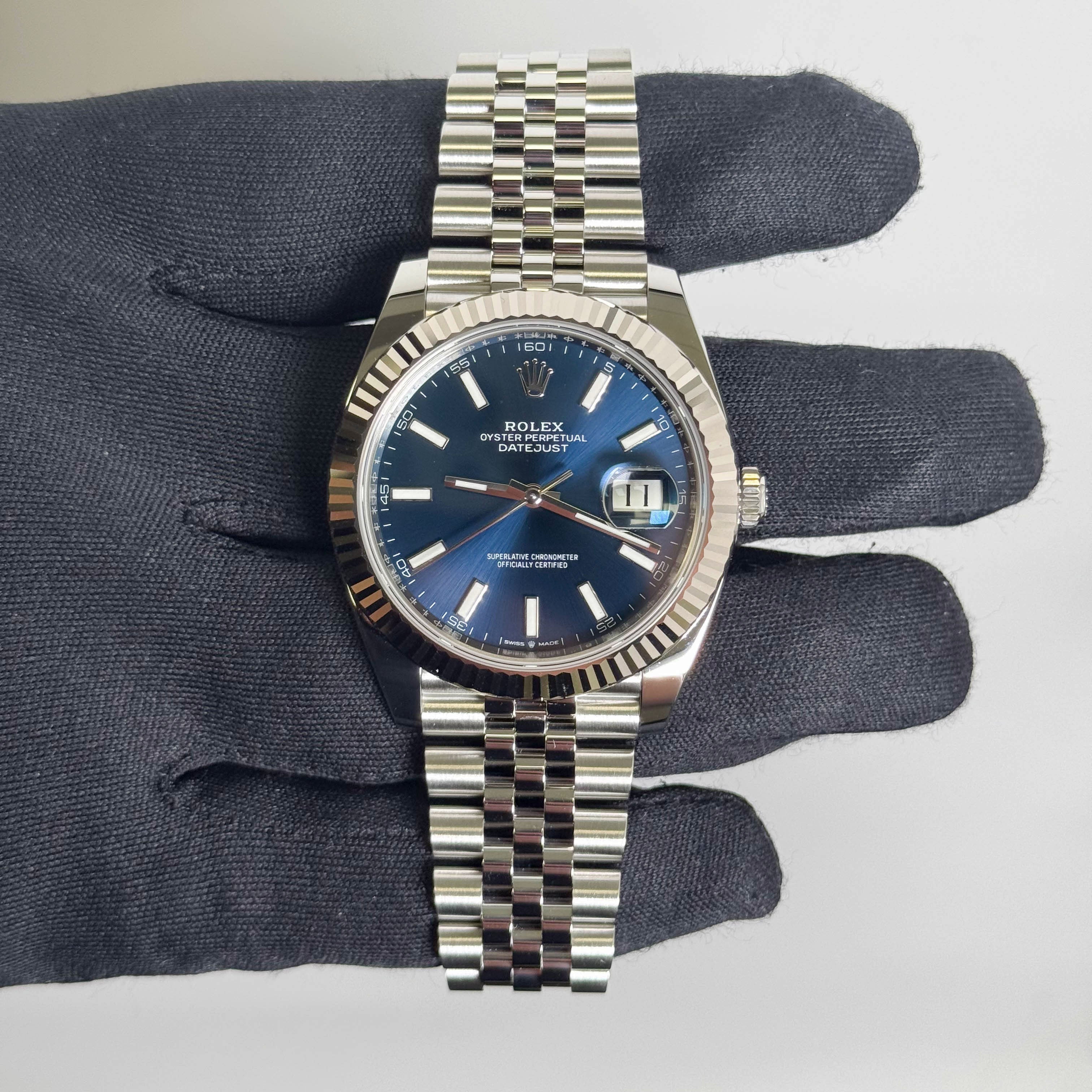 Rolex Datejust 41mm Blue Dial Watch Ref# 126334 - Happy Jewelers Fine Jewelry Lifetime Warranty