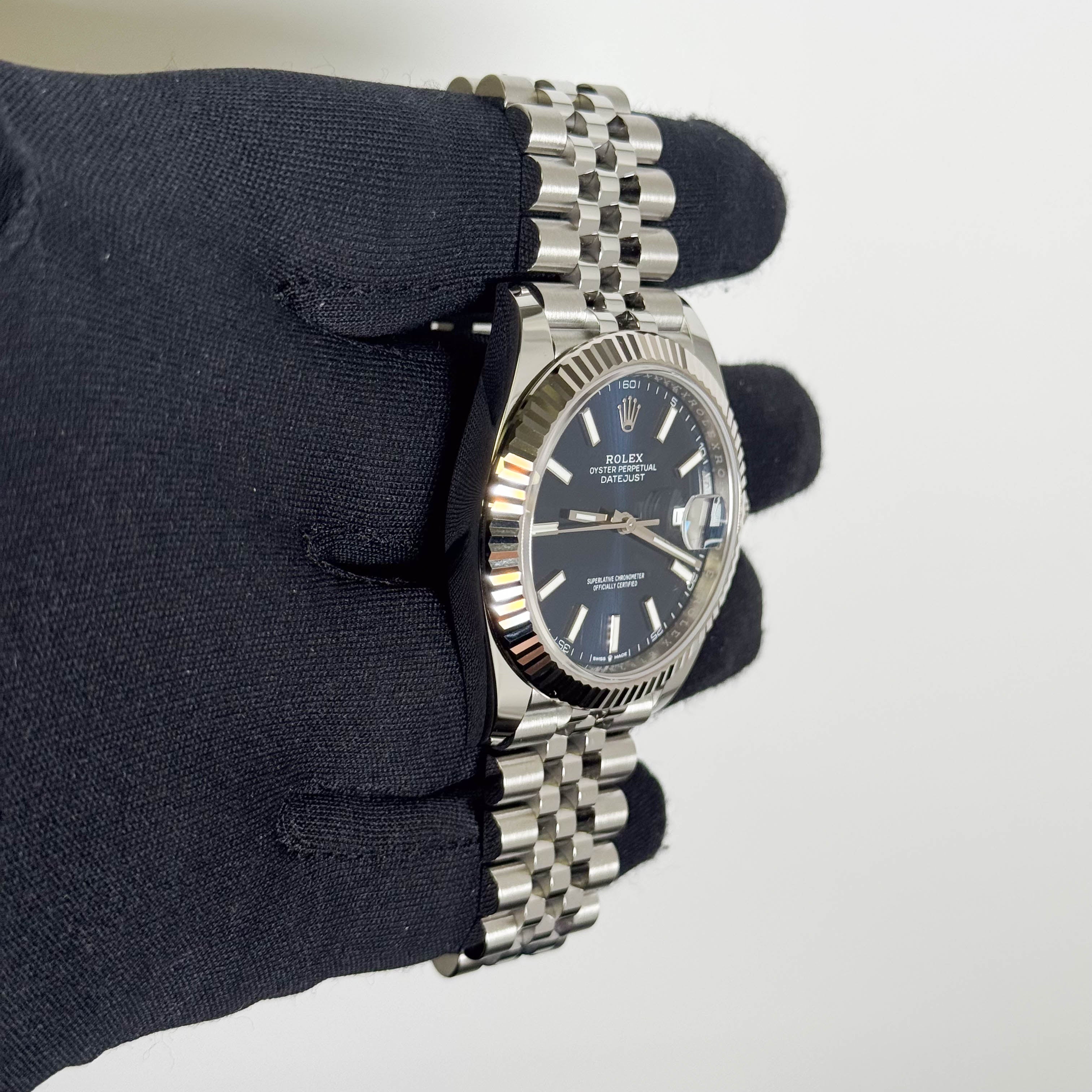 Rolex Datejust 41mm Blue Dial Watch Ref# 126334 - Happy Jewelers Fine Jewelry Lifetime Warranty
