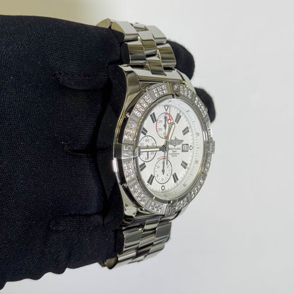 Breitling Super Avenger 48mm White Chronograph Dial Watch Ref# A1337053 - Happy Jewelers Fine Jewelry Lifetime Warranty