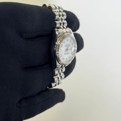 Rolex Datejust 26mm MOP Dial Watch Ref# 179174 - Happy Jewelers Fine Jewelry Lifetime Warranty