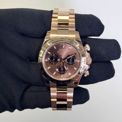 Rolex Daytona 40mm Chocolate Dial Watch Ref# 116505 - Happy Jewelers Fine Jewelry Lifetime Warranty