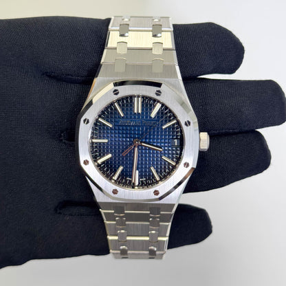 Audemars Piguet Royal Oak 41mm Blue Dial Watch Ref# 15510BC.OO.1320BC.04 - Happy Jewelers Fine Jewelry Lifetime Warranty