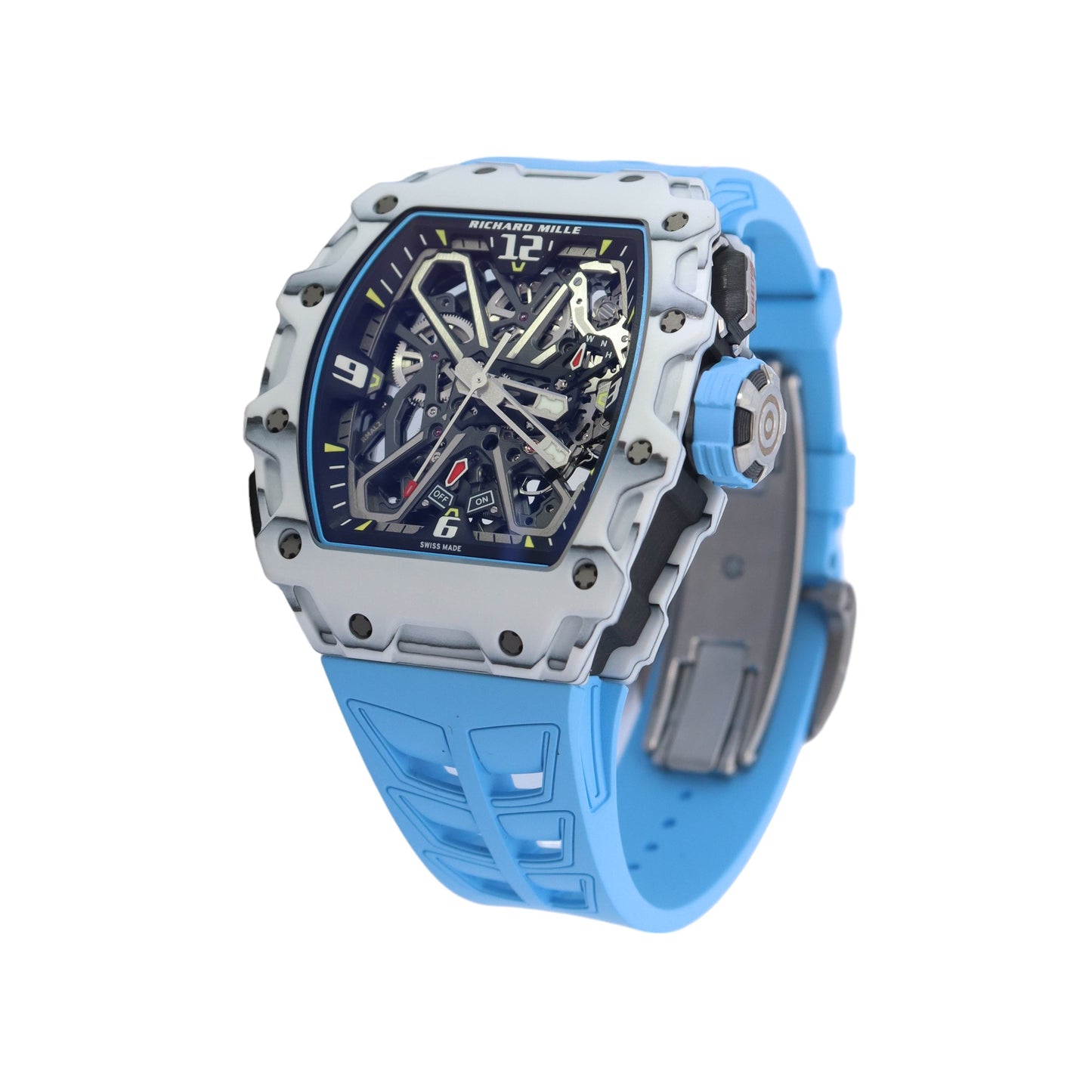 Richard Mille RM35-03 Rafael Nadal White TPT Carbon 43mm Skeleton Arabic & Stick Dial Watch  Reference #: RM35-03 - Happy Jewelers Fine Jewelry Lifetime Warranty