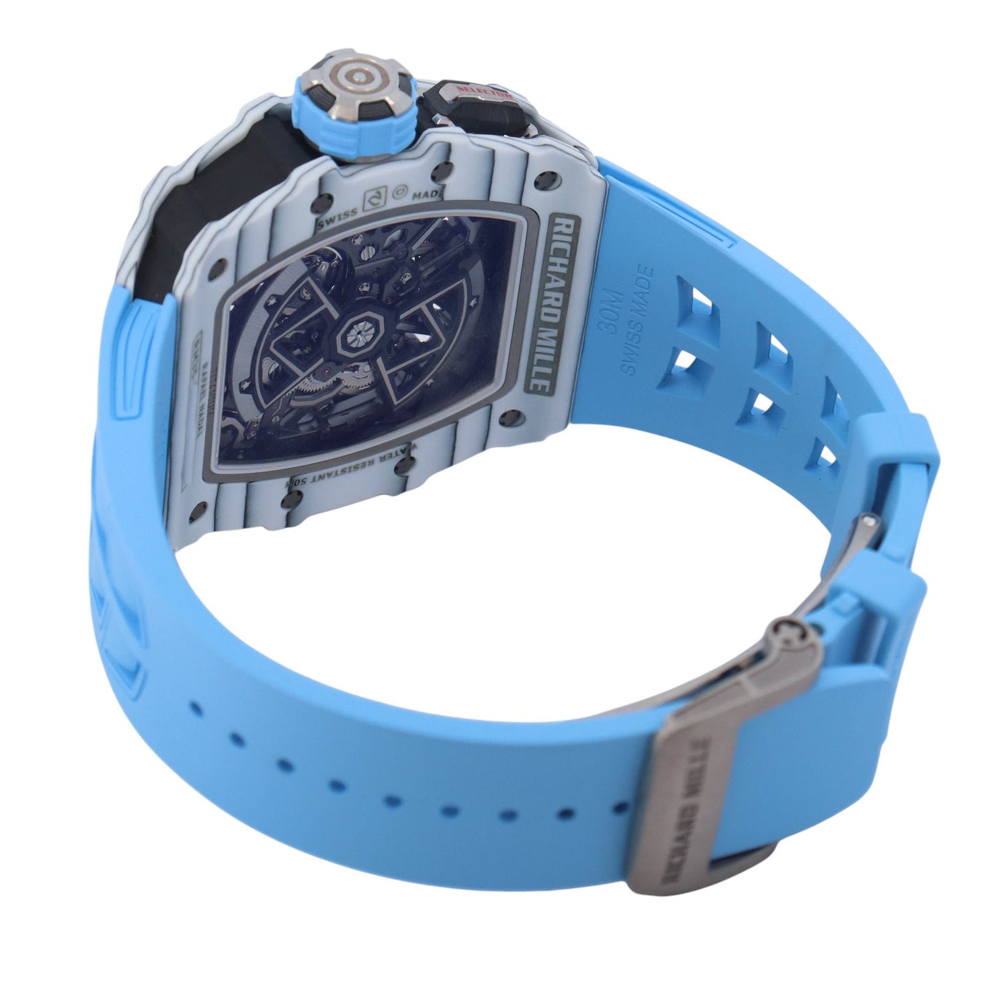 Richard Mille RM35-03 Rafael Nadal White TPT Carbon 43mm Skeleton Arabic & Stick Dial Watch  Reference #: RM35-03 - Happy Jewelers Fine Jewelry Lifetime Warranty