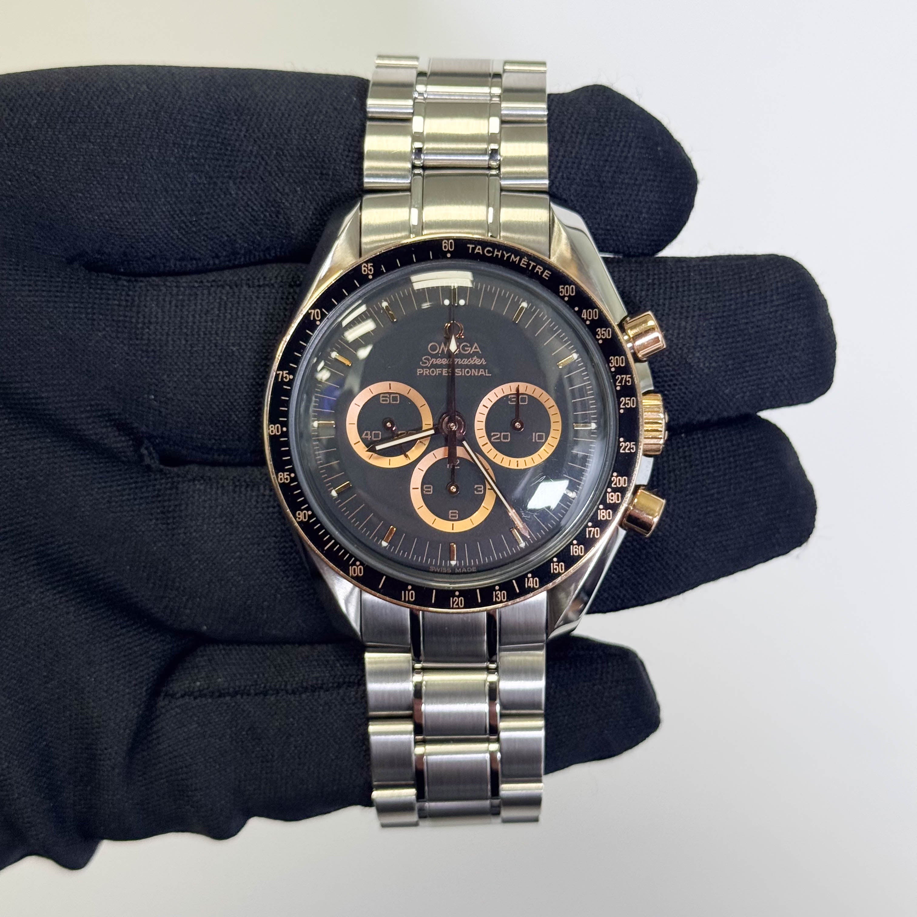 Omega Speedmaster Apollo 15 35th Anniversary 42mm Black Dial Watch Ref# 3366.51