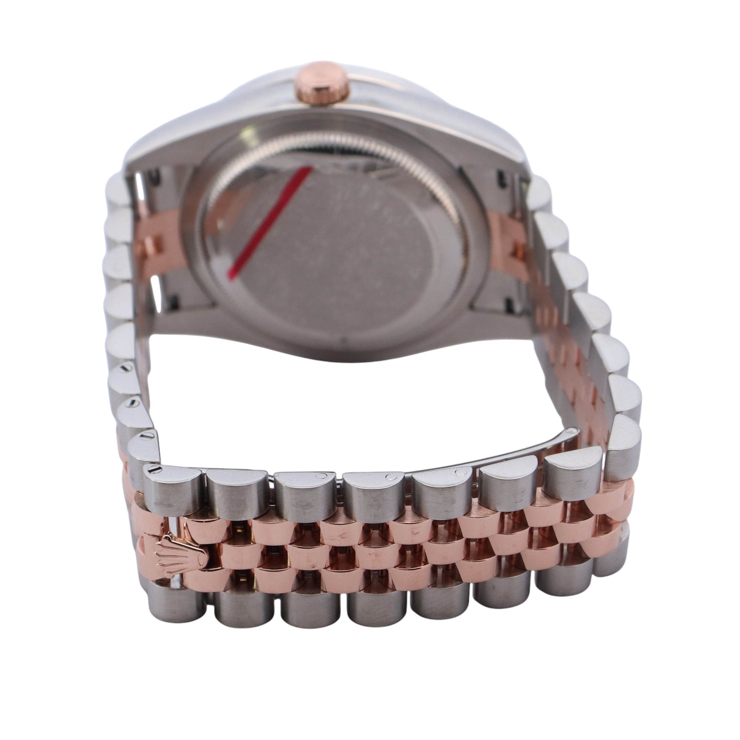 Rolex Datejust Two Tone Rose Gold & Stainless Steel 36mm White Diamond dot Dial Watch Reference #: 116231