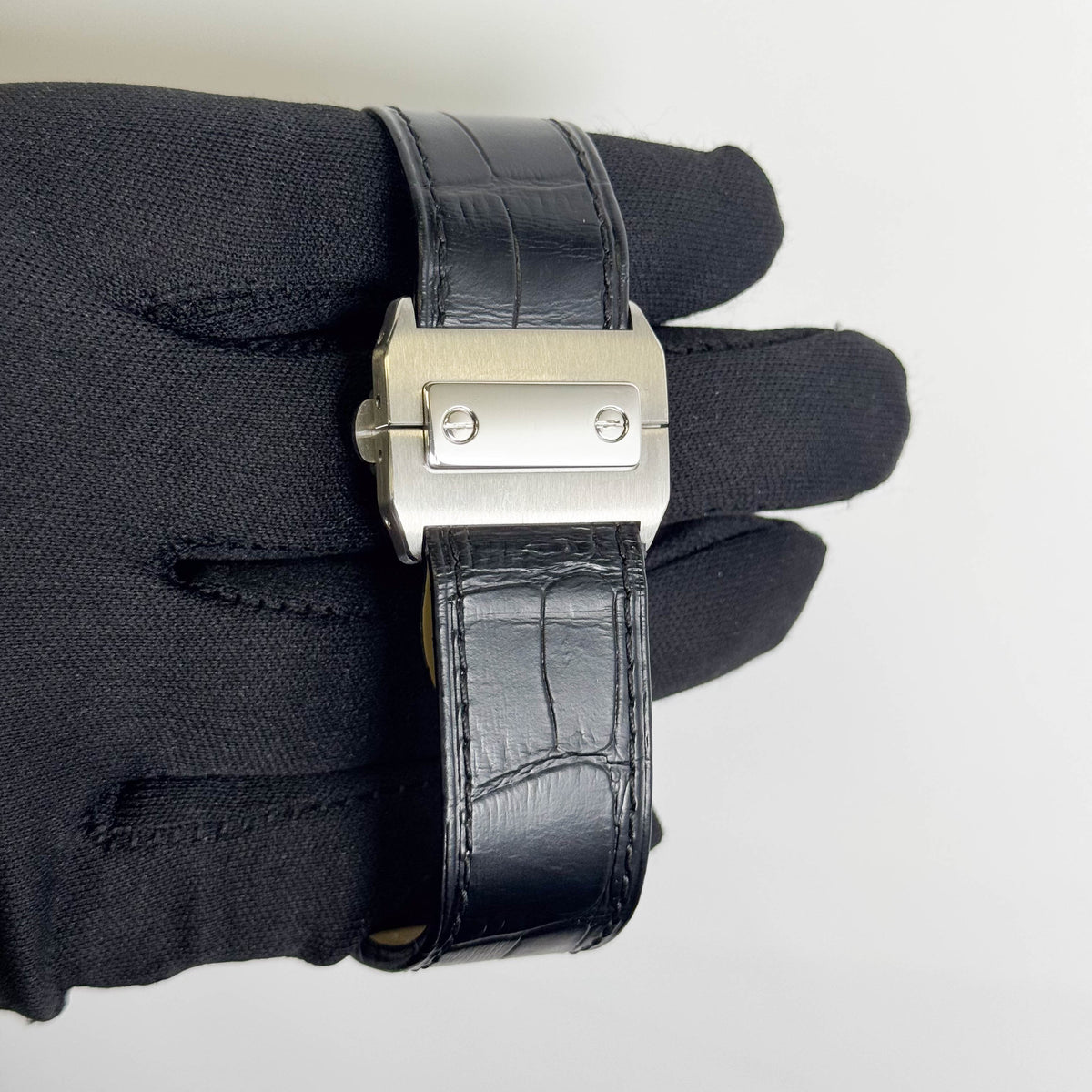 Cartier Santos 41.3mm Silver Dial Watch Ref# W20073X8