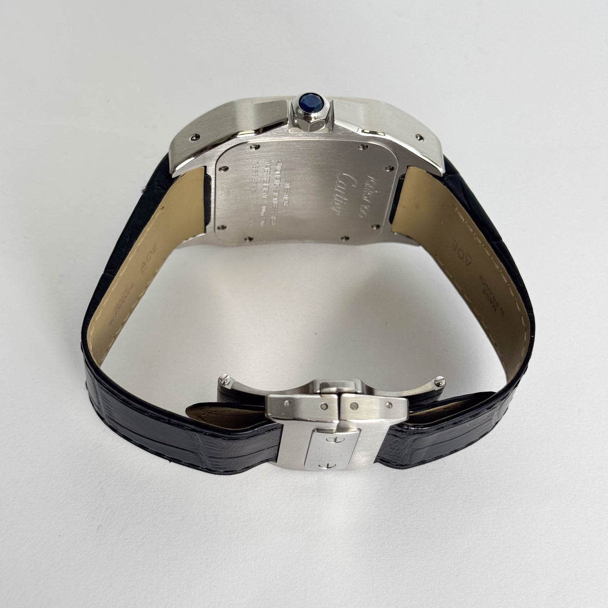 Cartier Santos 41.3mm Silver Dial Watch Ref# W20073X8
