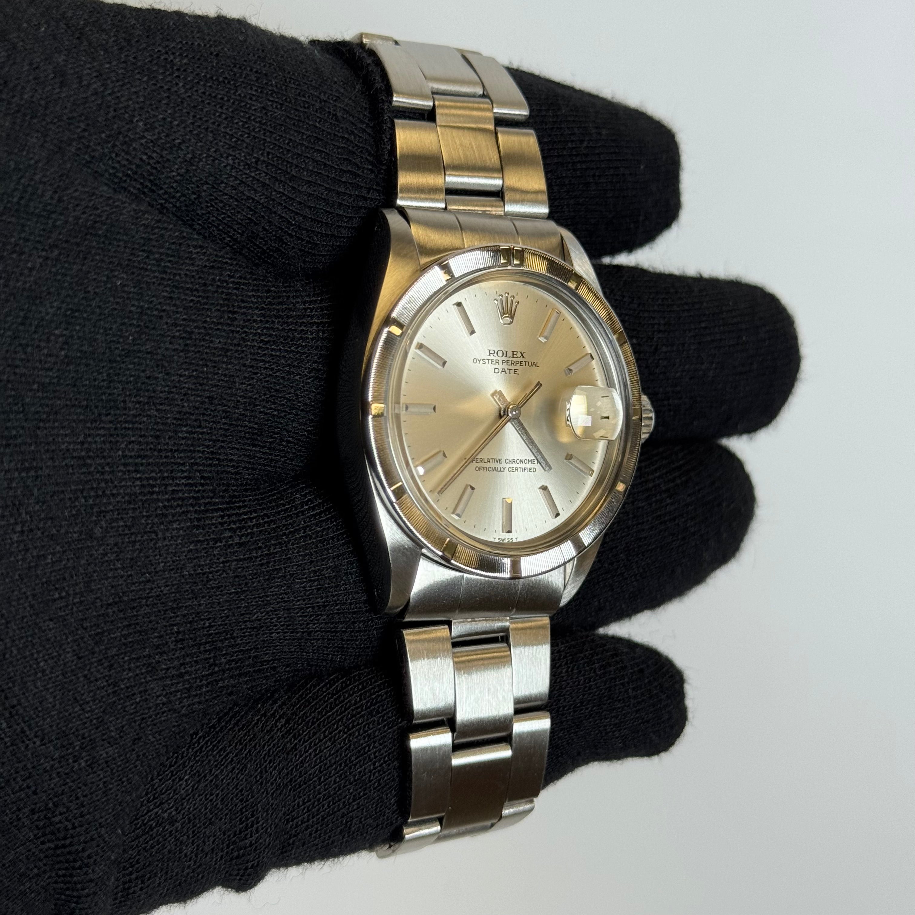 Rolex Oyster Perpetual 34mm Silver Dial Watch Ref# 1501 - Happy Jewelers Fine Jewelry Lifetime Warranty