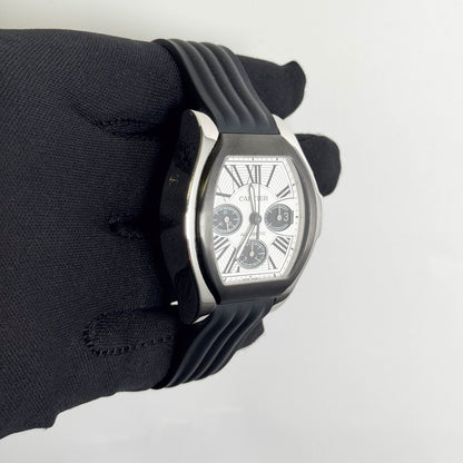 Cartier Roadster 42mm White & Black Dial Watch Ref# W6206020