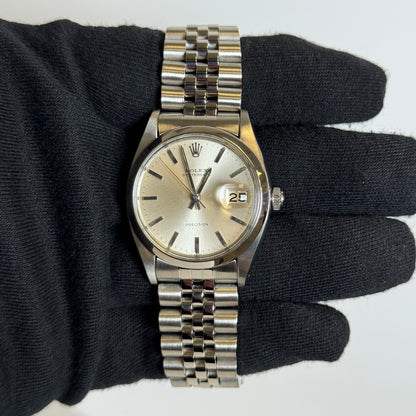 Rolex Oysterdate 34mm Silver Dial Watch Ref# 2618 - Happy Jewelers Fine Jewelry Lifetime Warranty