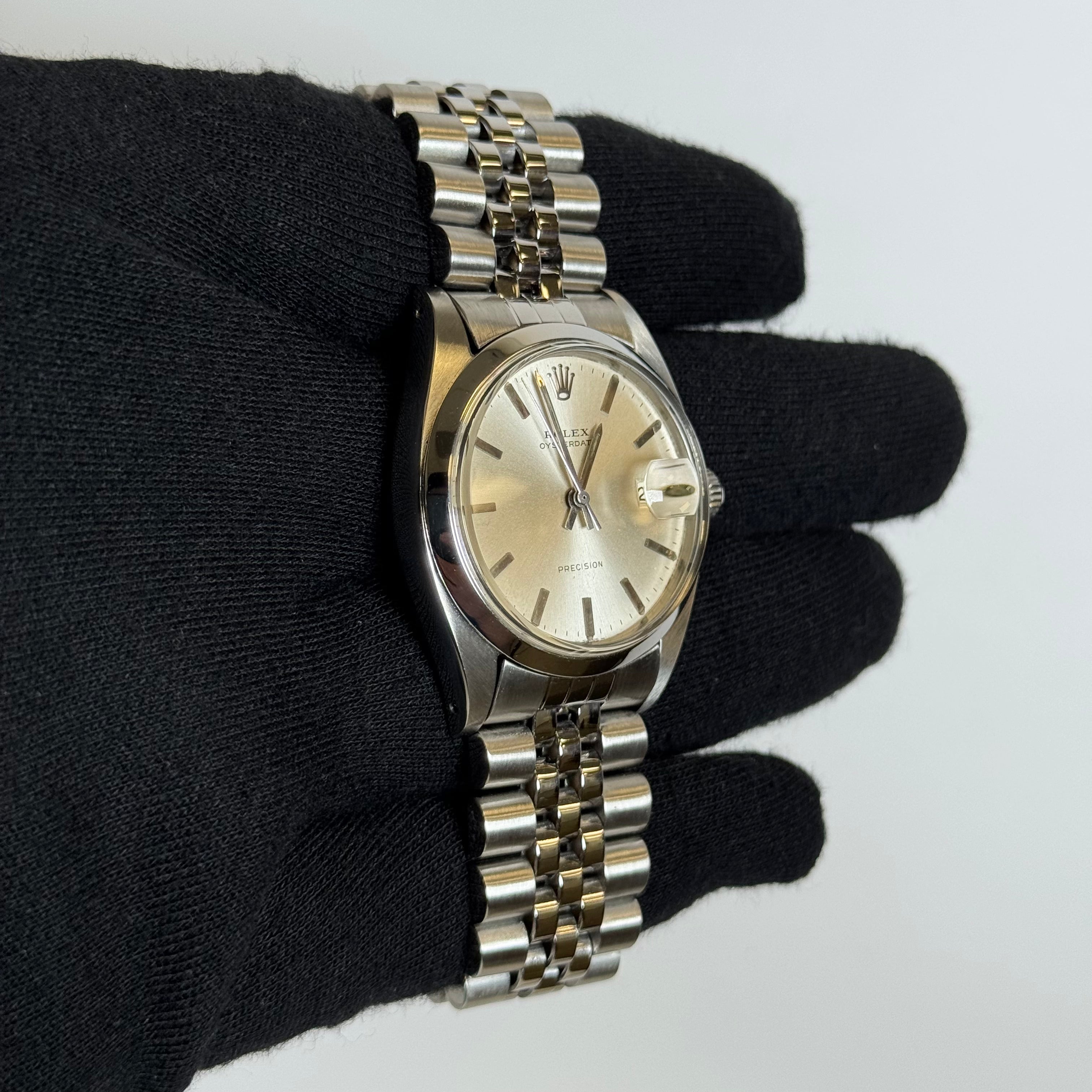 Rolex Oysterdate 34mm Silver Dial Watch Ref# 2618 - Happy Jewelers Fine Jewelry Lifetime Warranty