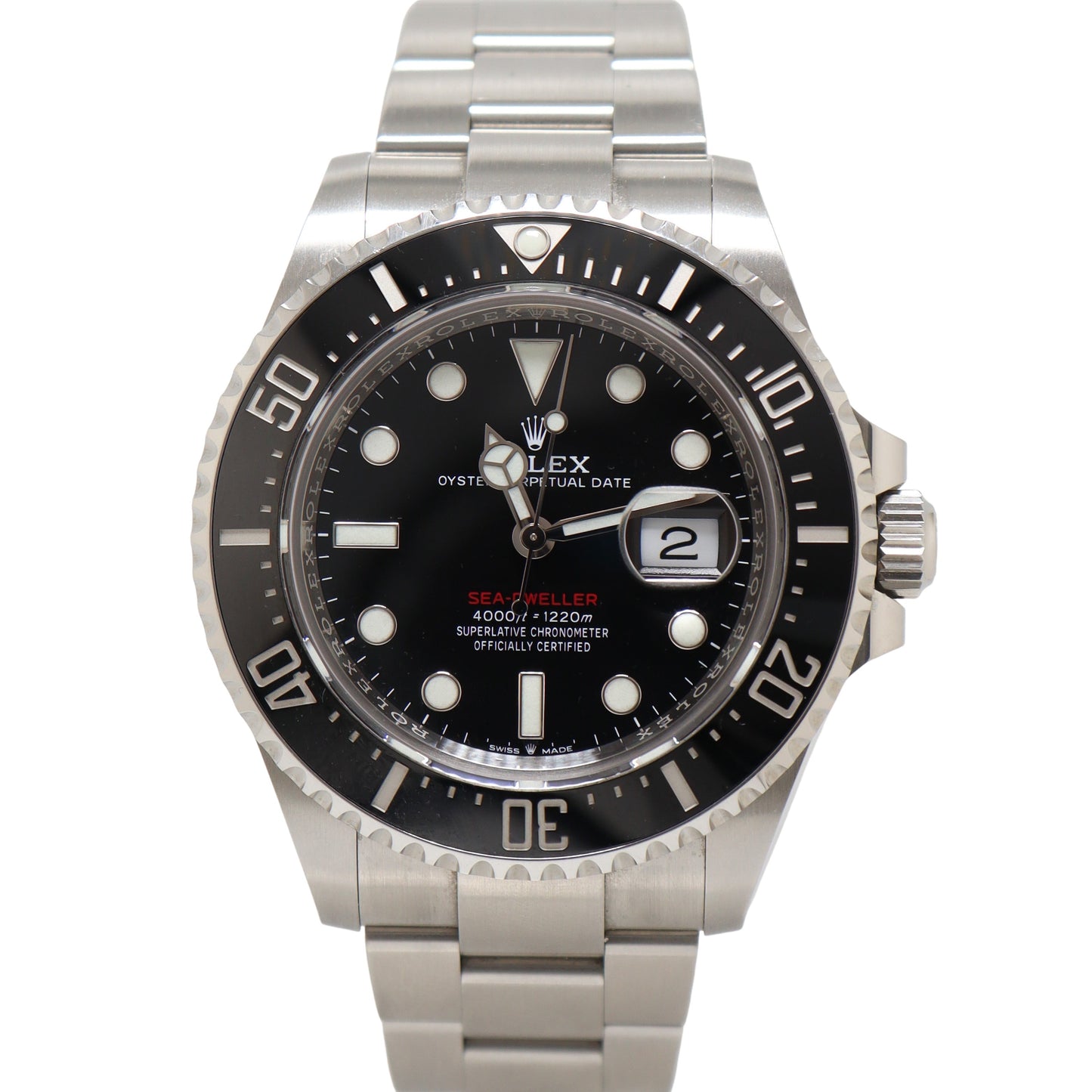 Rolex Sea-Dweller 43mm Stainless Steel Black Dot Dial Watch Reference# 126600 - Happy Jewelers Fine Jewelry Lifetime Warranty