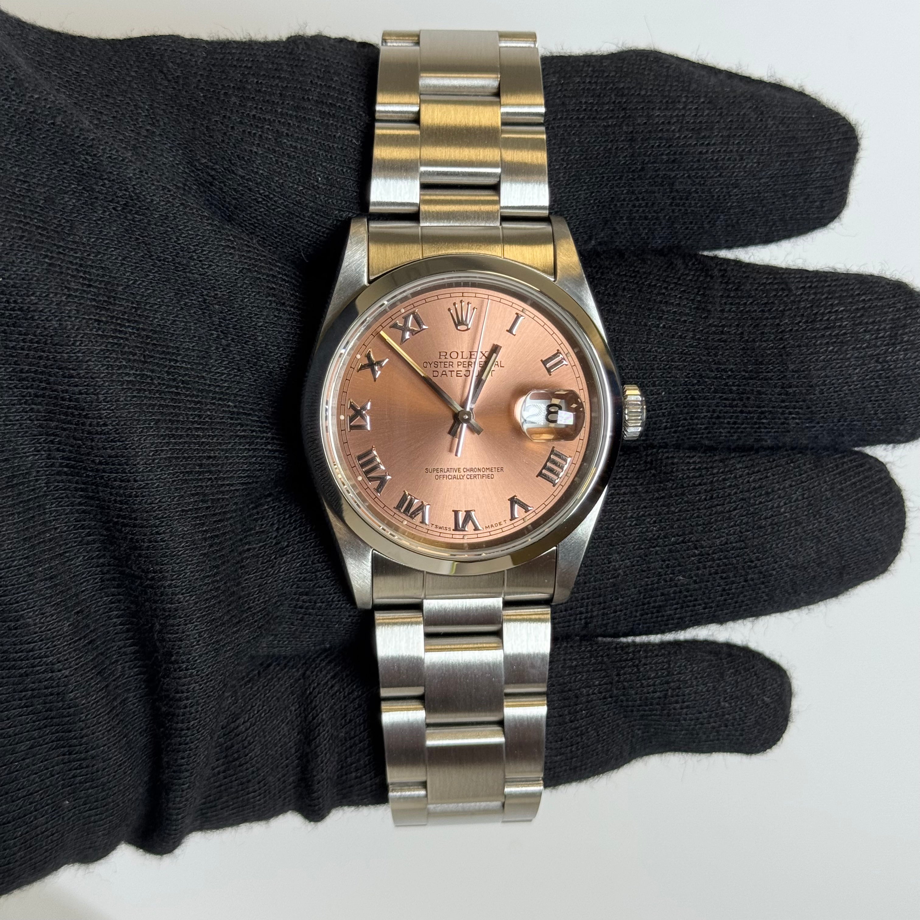 Rolex Datejust 36mm Salmon Dial Watch Ref# 16200 - Happy Jewelers Fine Jewelry Lifetime Warranty