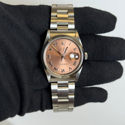 Rolex Datejust 36mm Salmon Dial Watch Ref# 16200 - Happy Jewelers Fine Jewelry Lifetime Warranty