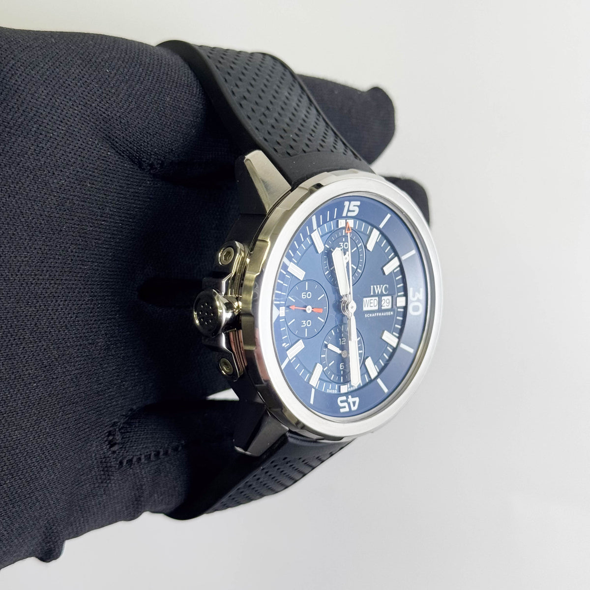 IWC Aquatimer Chronograph Edition “Expedition Jacques-Yves Cousteau” 42mm Blue Chronograph Dial Watch Ref# IW376805