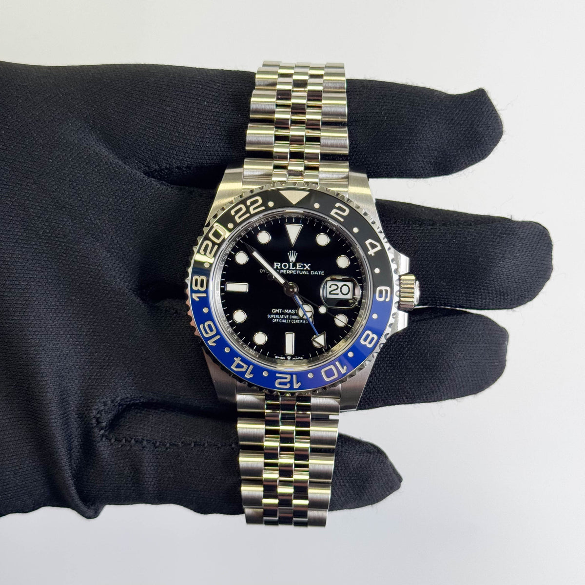 Rolex GMT-Master II "Batgirl" 40mm Black Dial Watch Ref# 126710BLNR