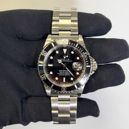Rolex Submariner 40mm Black Dial Watch Ref# 16610 - Happy Jewelers Fine Jewelry Lifetime Warranty