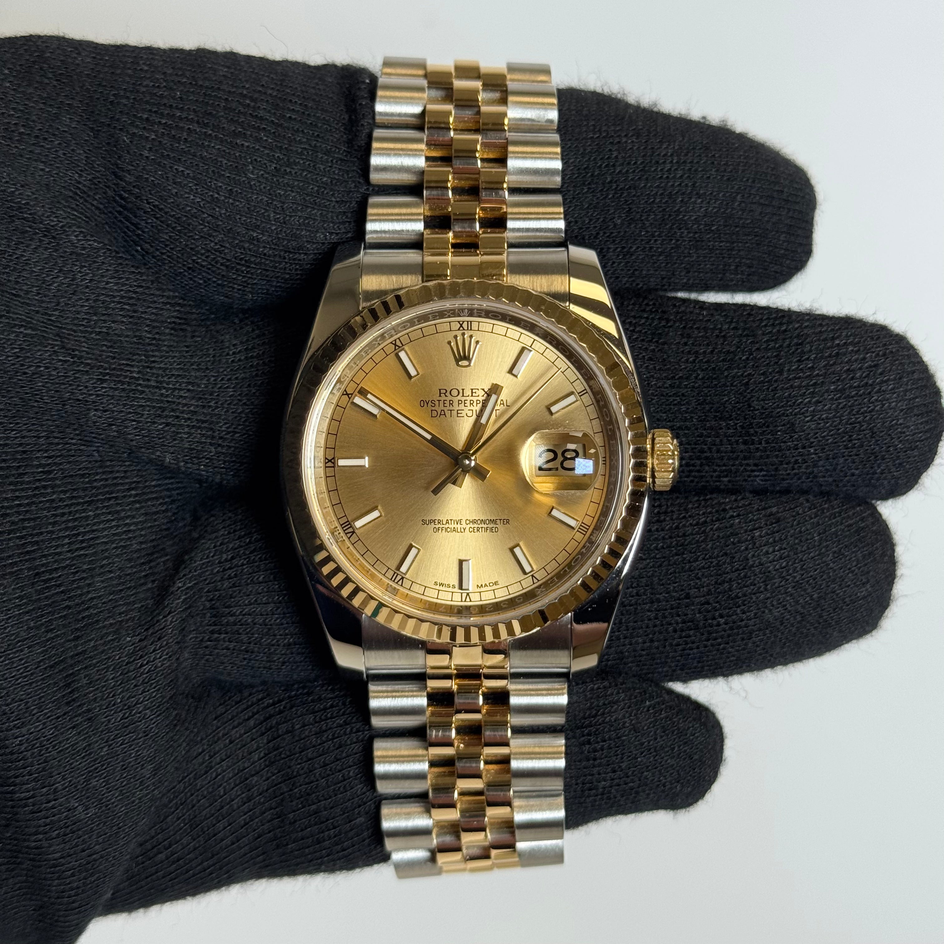 Rolex Datejust 36mm Champagne Dial Watch Ref# 116233 - Happy Jewelers Fine Jewelry Lifetime Warranty
