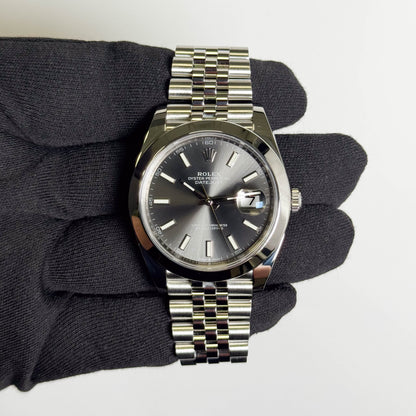 Rolex Datejust 41mm Rhodium Dial Watch Ref# 126300