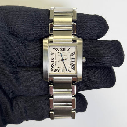 Cartier Tank 28mm White Dial Watch Ref# W51002Q3