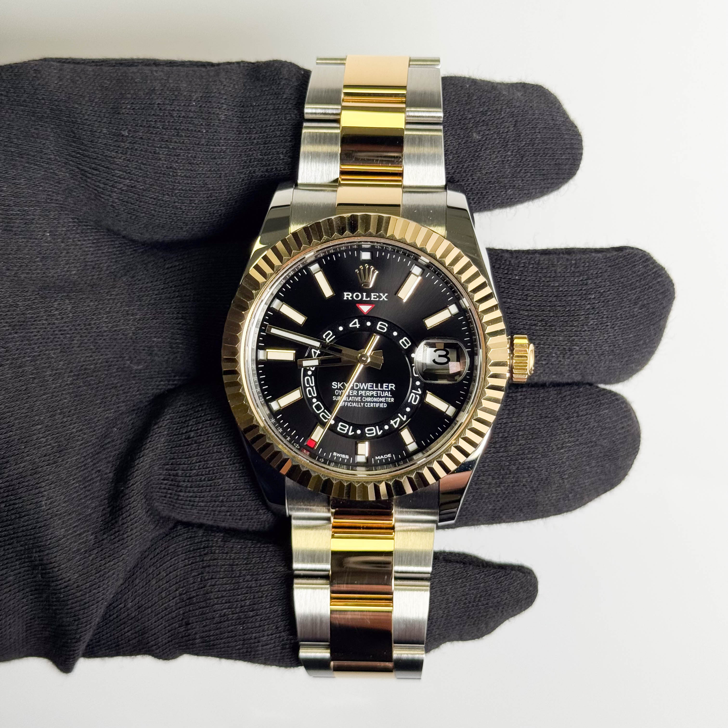 Rolex Sky-Dweller 42mm Black Dial Watch Ref# 326933