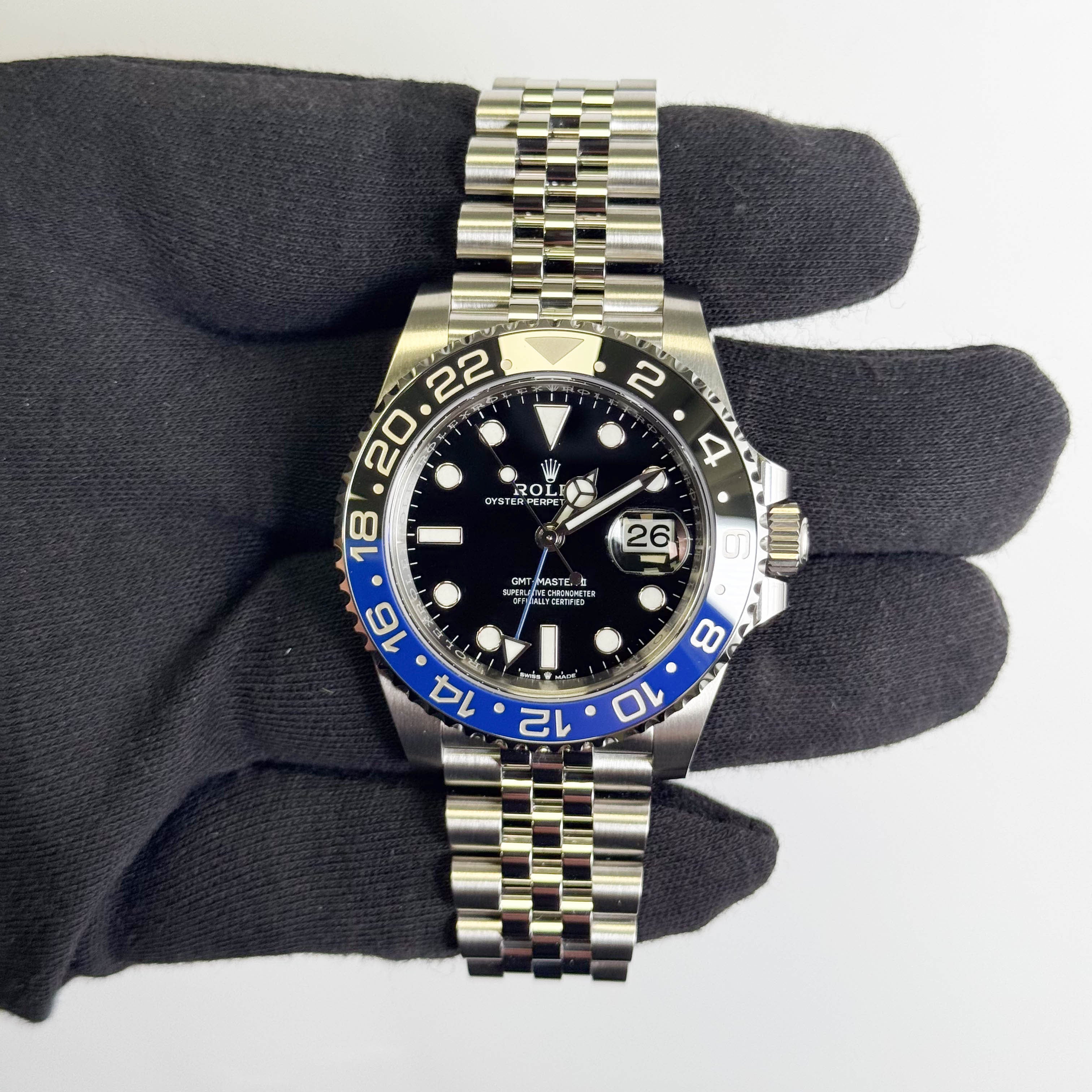 Rolex GMT-Master II "Batgirl" 40mm Black Dial Watch Ref# 126710BLNR