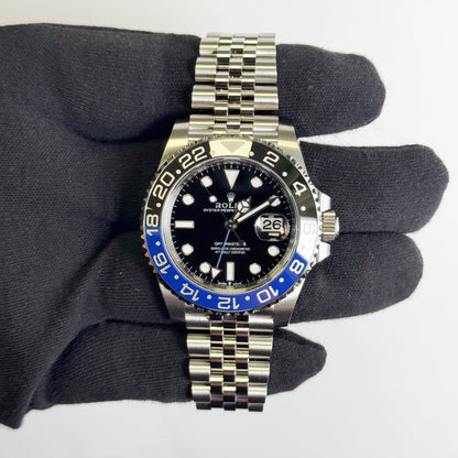 Rolex GMT-Master II "Batgirl" 40mm Black Dial Watch Ref# 126710BLNR
