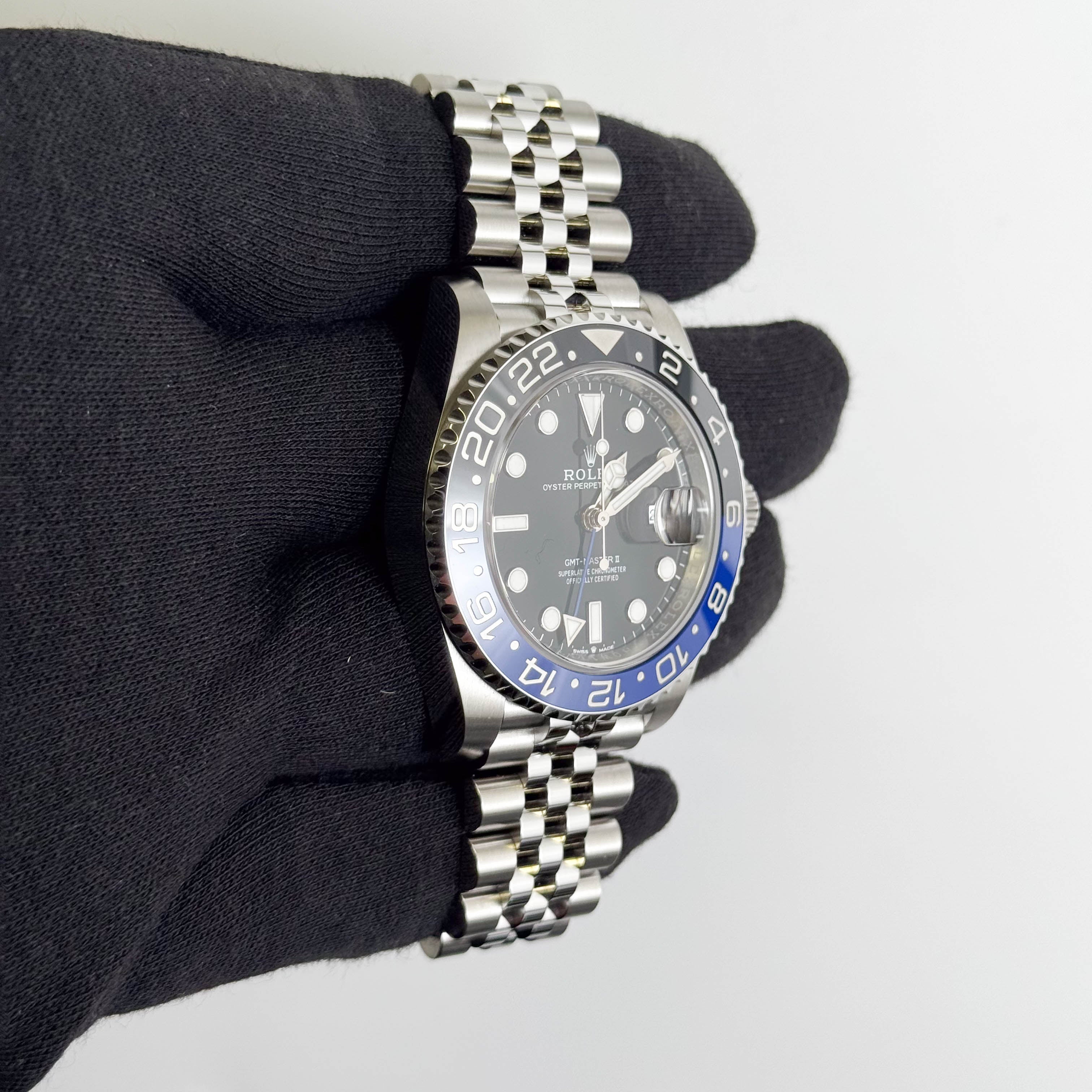 Rolex GMT-Master II "Batgirl" 40mm Black Dial Watch Ref# 126710BLNR