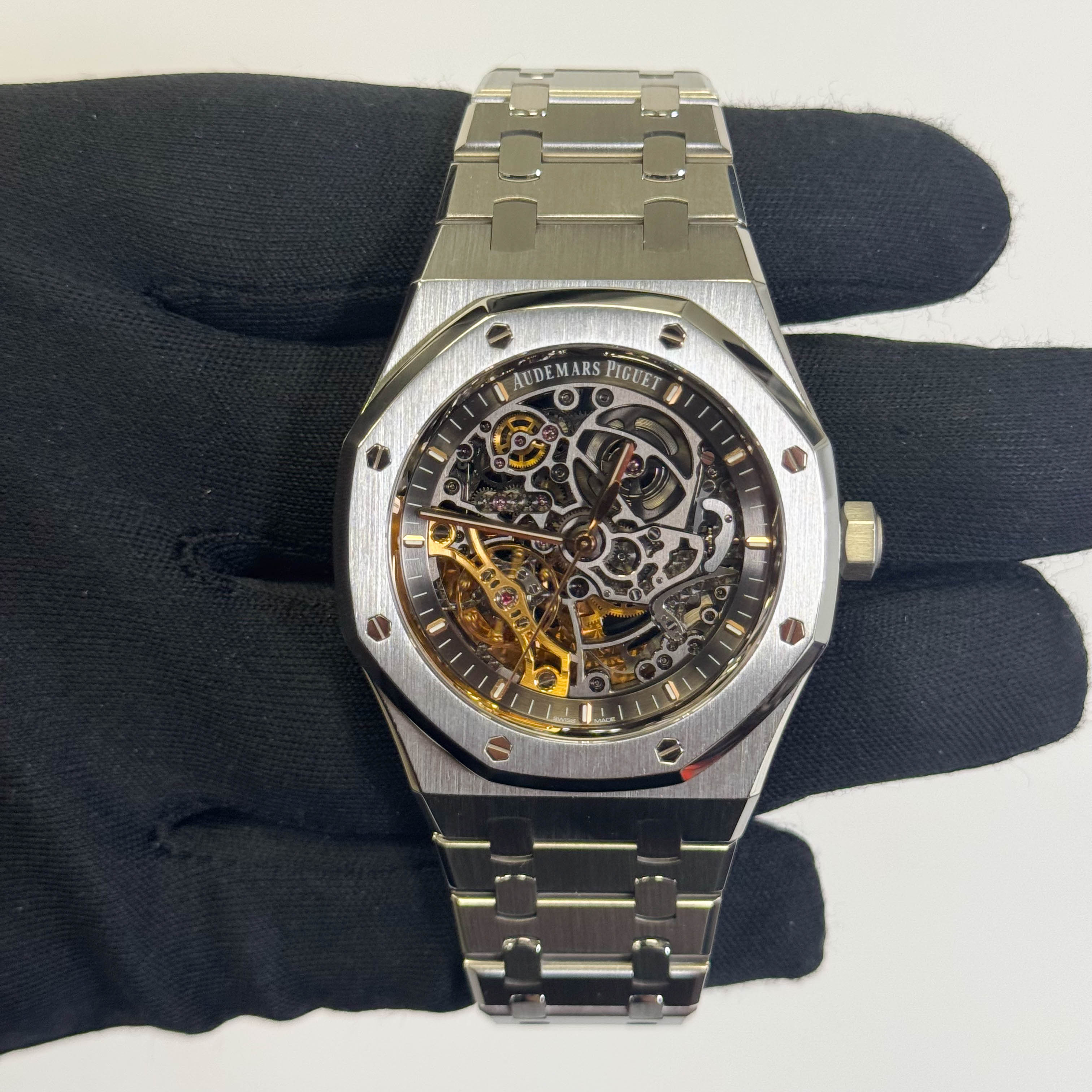 Audemars Piguet Royal Oak 41mm Skeleton Dial Watch Ref# 15407ST.OO.1220ST.01 - Happy Jewelers Fine Jewelry Lifetime Warranty