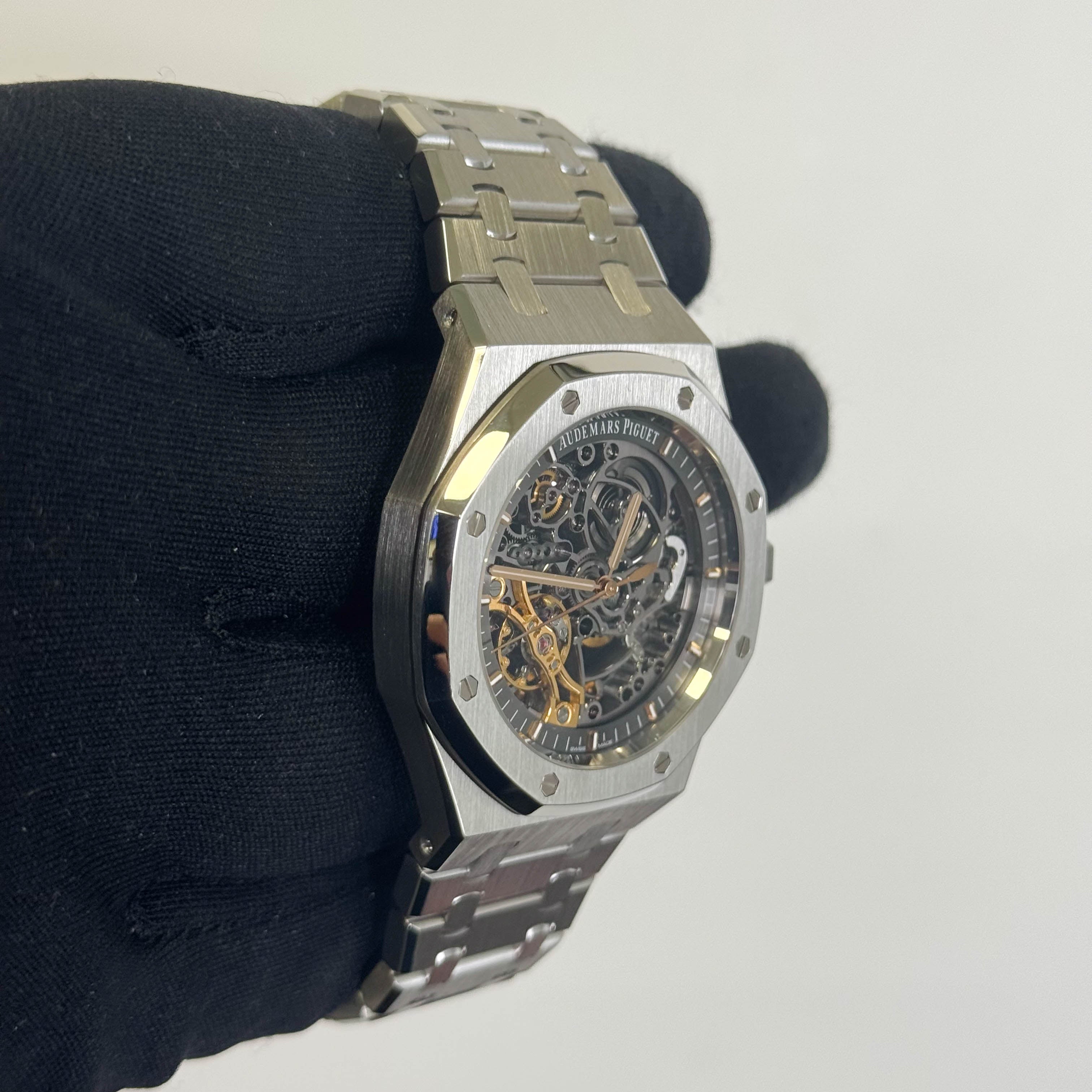Audemars Piguet Royal Oak 41mm Skeleton Dial Watch Ref# 15407ST.OO.1220ST.01 - Happy Jewelers Fine Jewelry Lifetime Warranty
