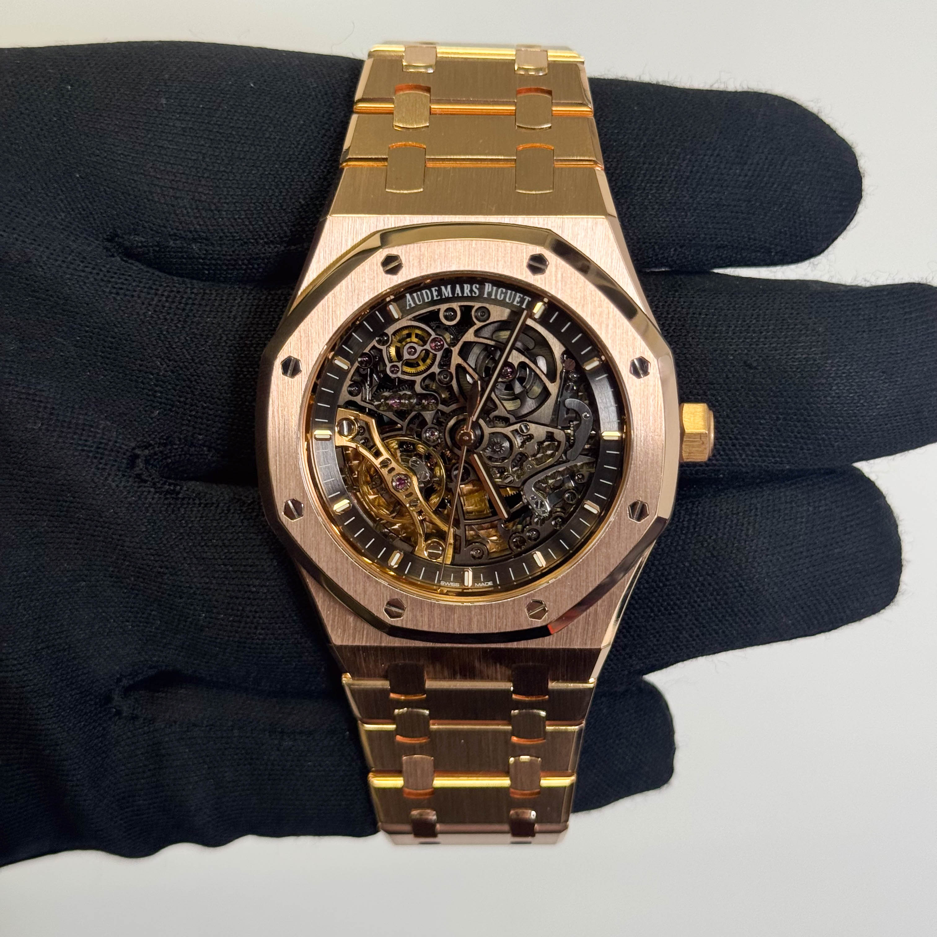 Audemars Piguet Royal Oak 41mm Skeleton Dial Watch Ref# 15407OR.OO.1220OR.01 - Happy Jewelers Fine Jewelry Lifetime Warranty