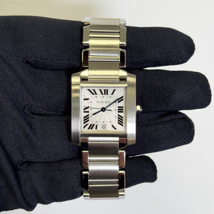 Cartier Tank 28mm White Dial Watch Ref# W51002Q3